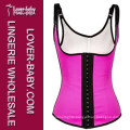 Hot Sale Plus Size Pink Latex Waist Training Vest Rubber Corset (L42635-5)